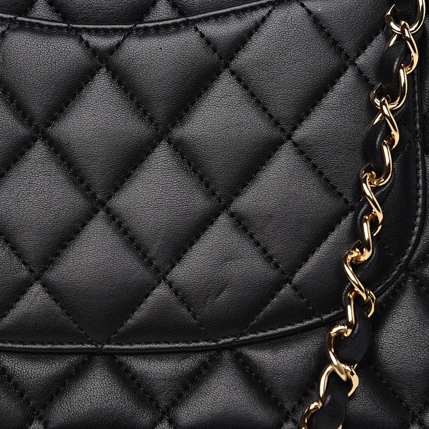 Chanel Lambskin Quilted Medium Double Flap Black 8 of 15