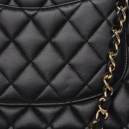 Chanel Lambskin Quilted Medium Double Flap Black 8 of 15