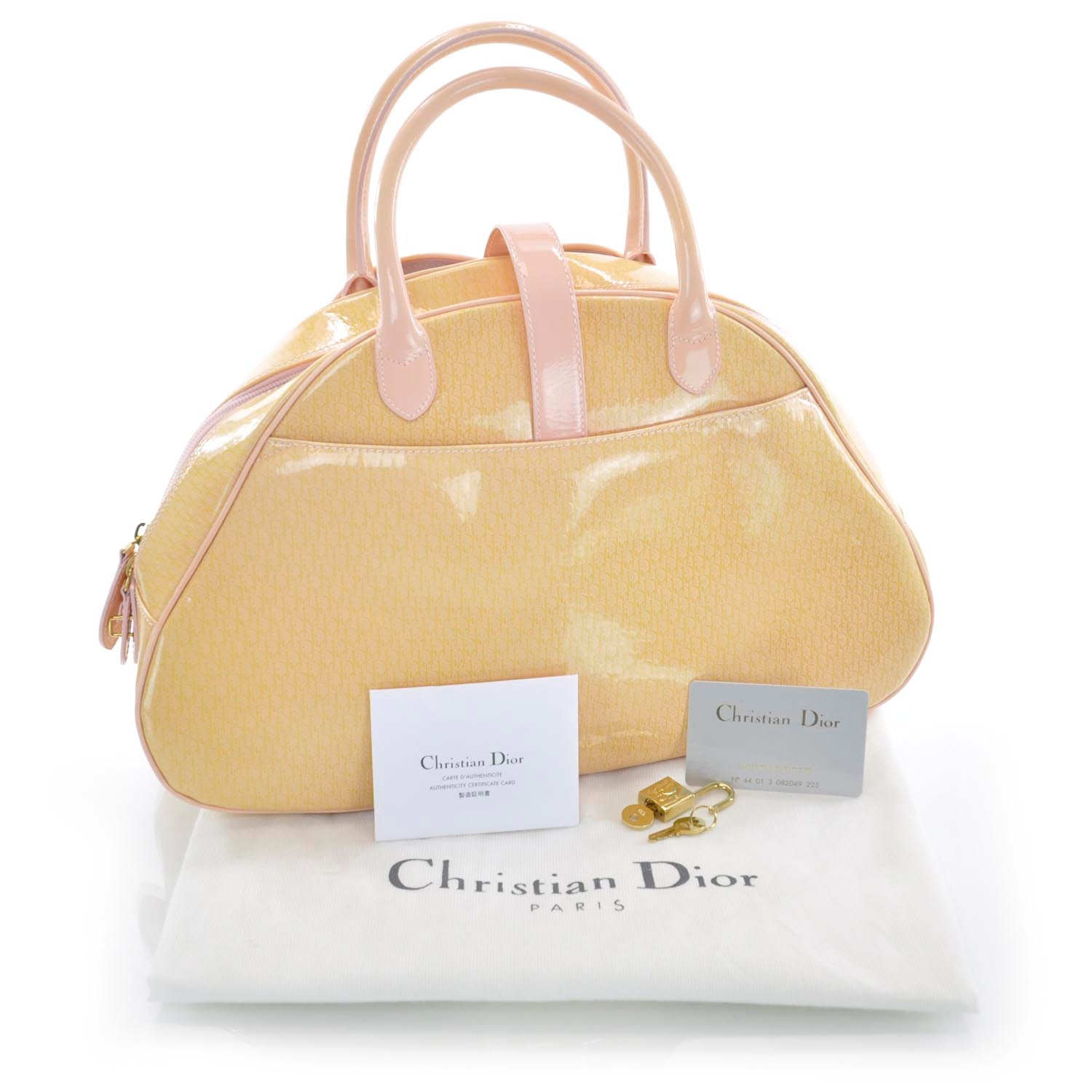 Christian Dior Patent Saddle Bowler 3 of 10