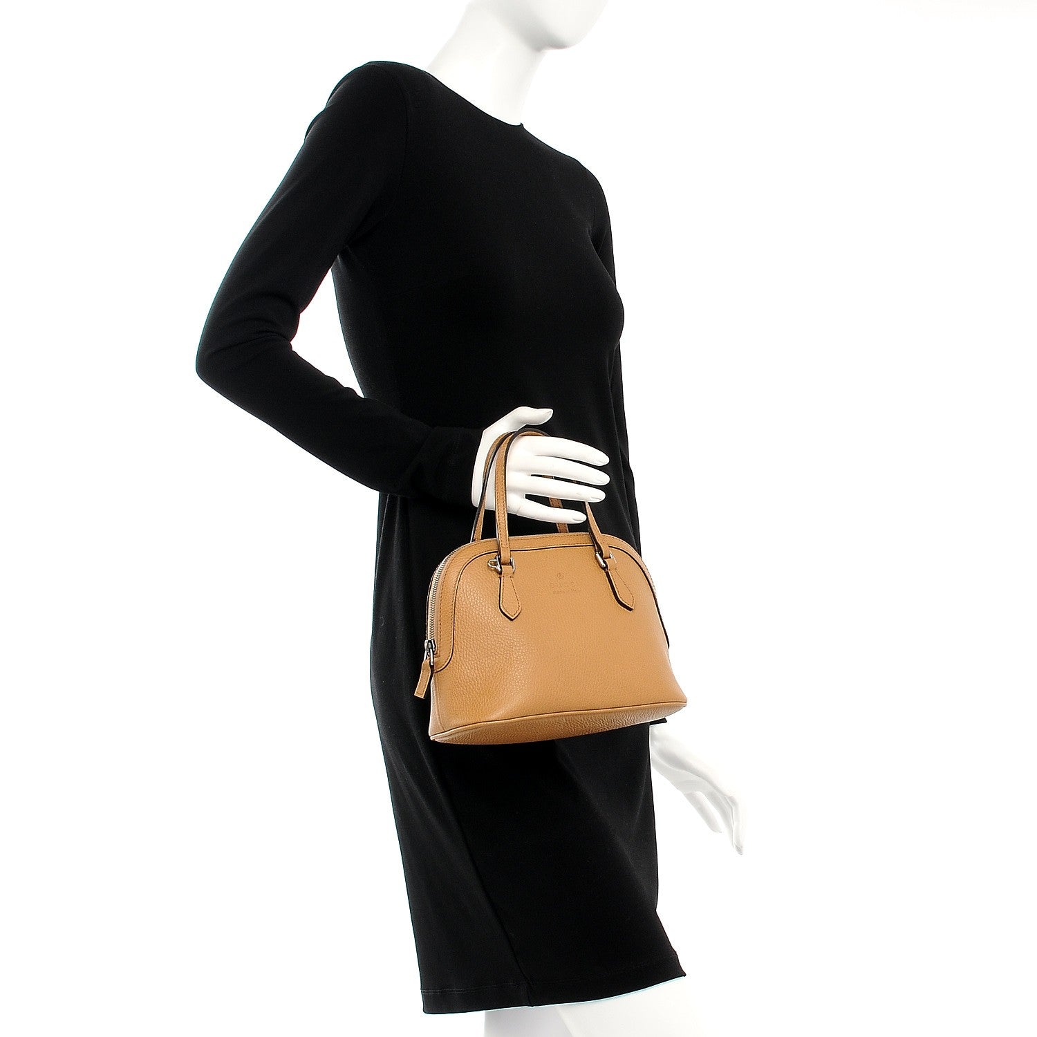 Gucci Calfskin Mini Dome Bag Whiskey 3 of 9