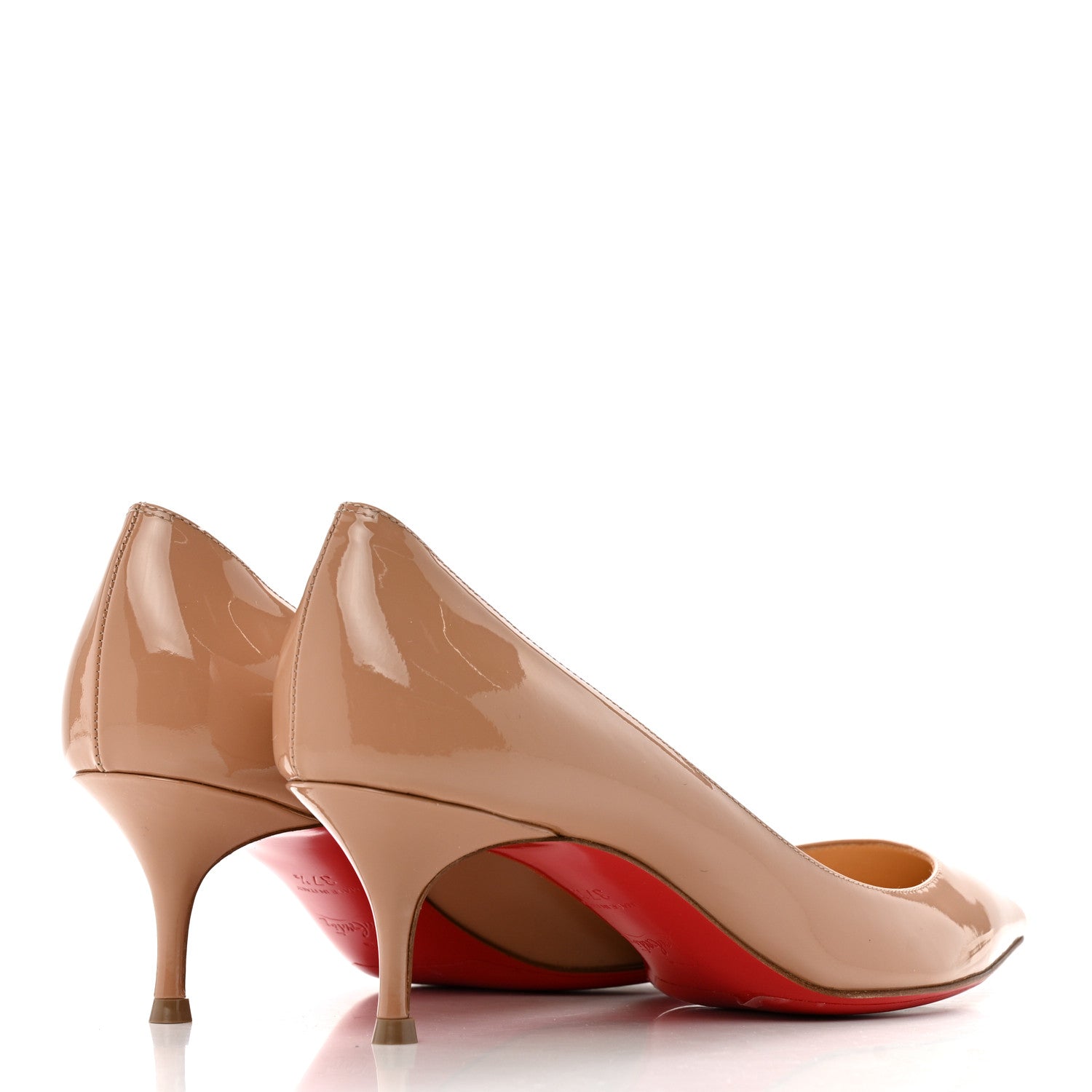 Christian Louboutin Patent Pigalle Follies 55 Pumps 37.5 Nude 5 of 11
