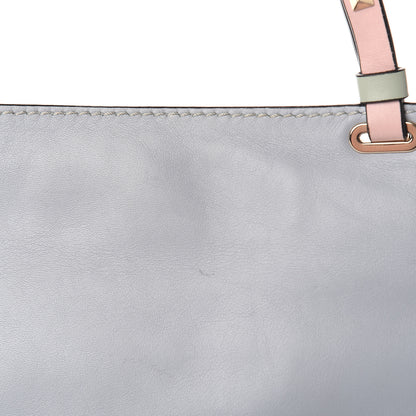Valentino Garavani Vitello Watercolor Medium Rockstud Tote Rose Green Yellow Sky 9 of 14