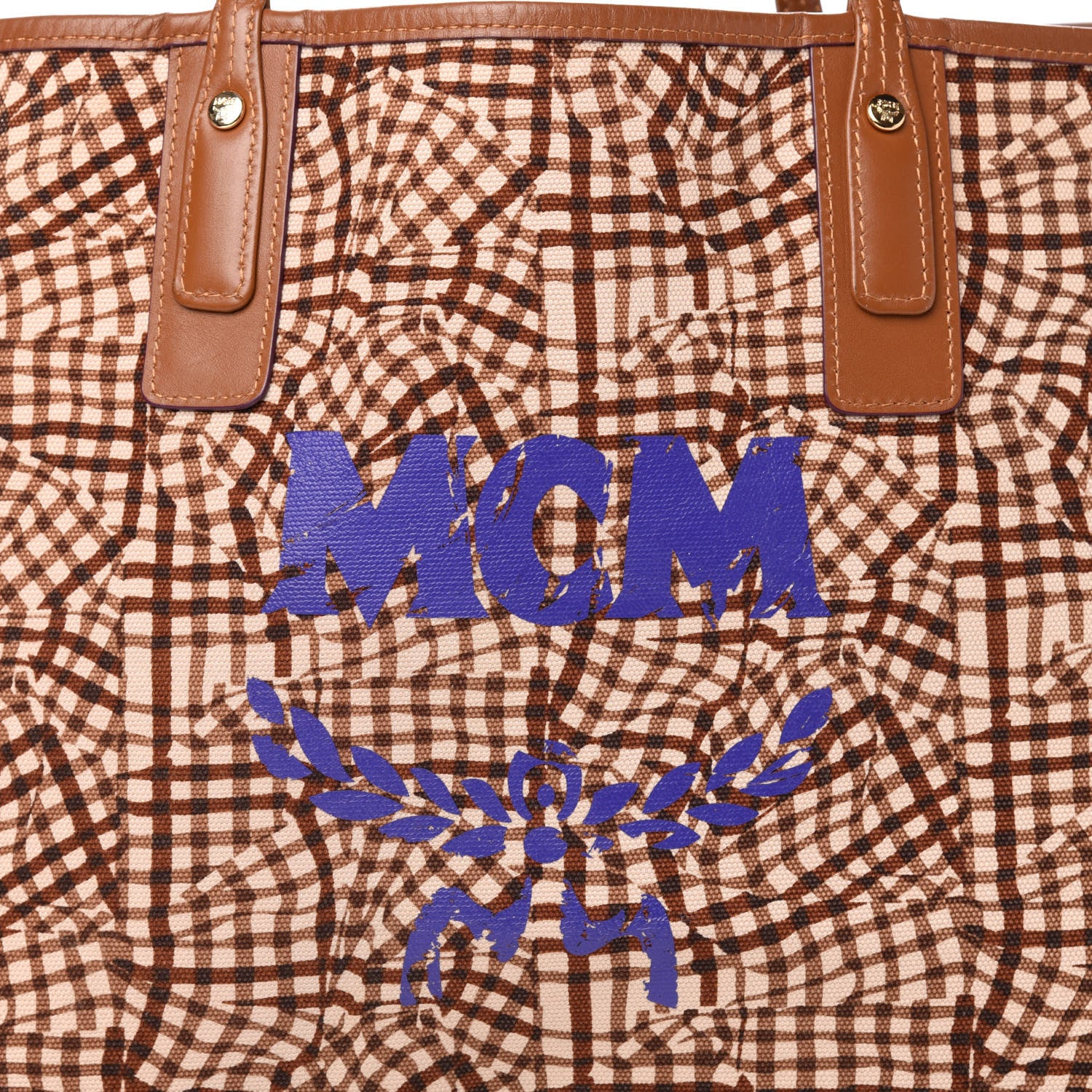 MCM Visetos Large Liz Reversible Shopper Tote Cognac 19 of 19