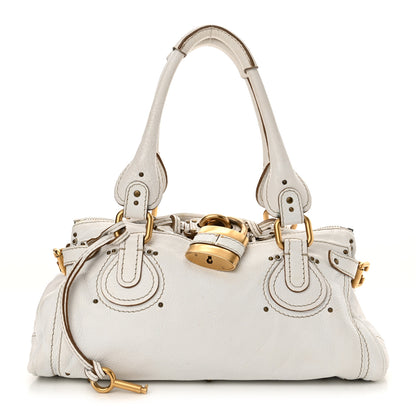Chloe Calfskin Medium Paddington Satchel White 1 of 13