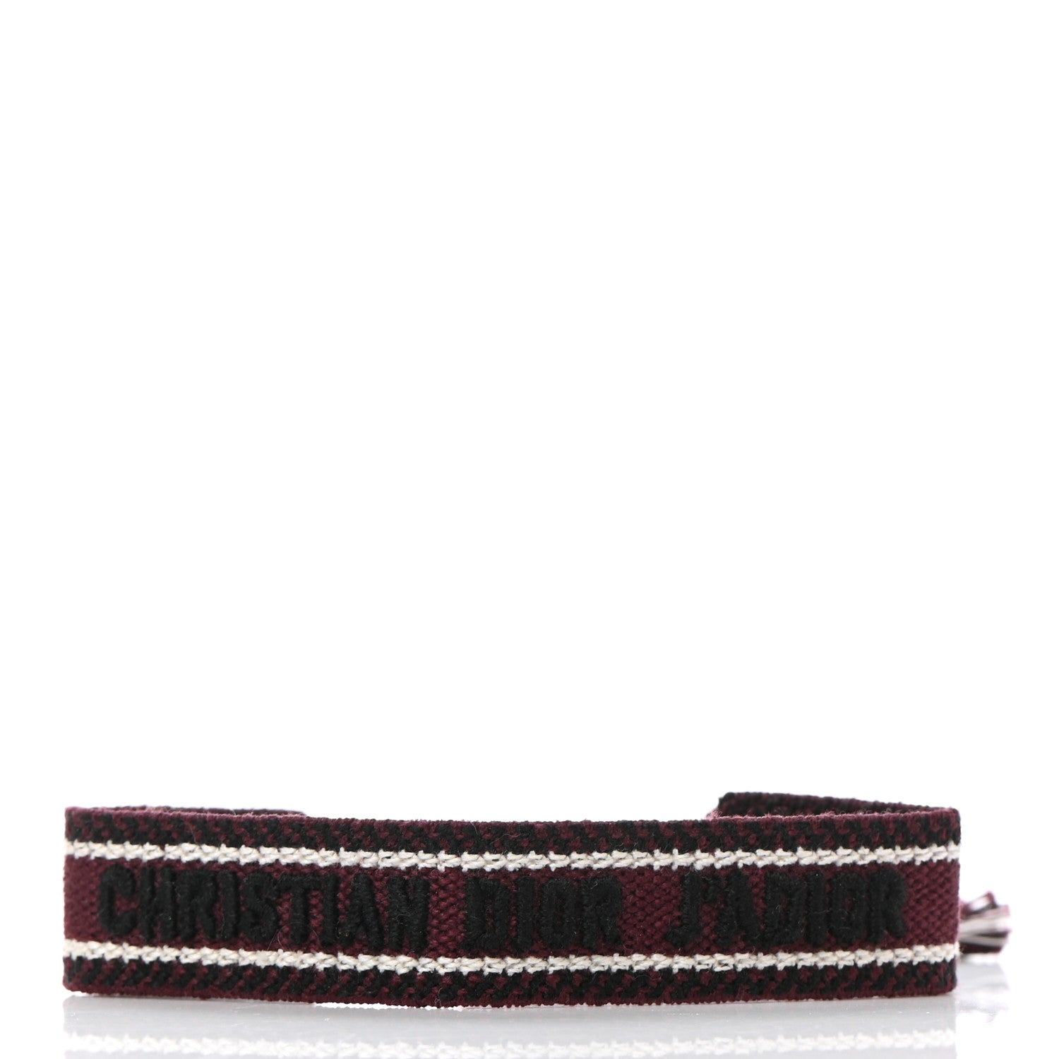 Christian Dior Woven Cotton J'Adior Friendship Bracelet Burgundy 4 of 4