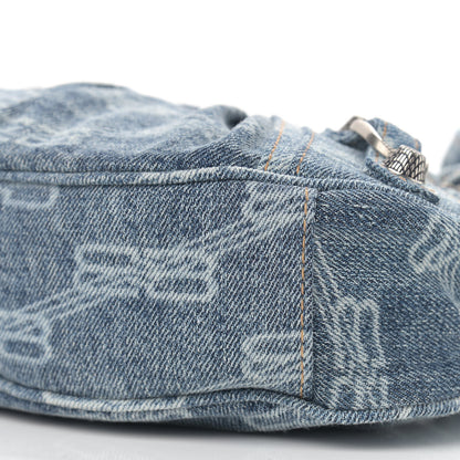 Balenciaga Bleached Denim BB Monogram Le Cagole Shoulder Bag XS Blue 10 of 10