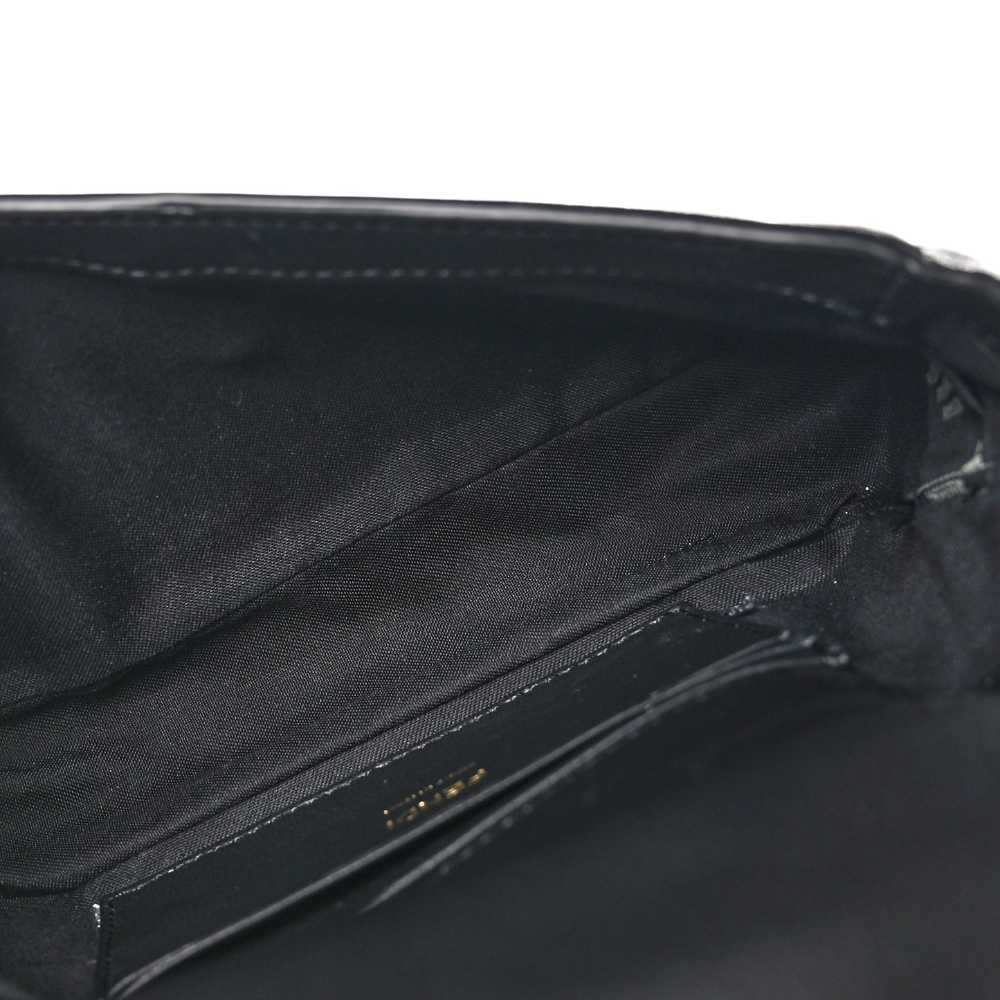Nappa FF 1974 Embossed Mini Baguette Black