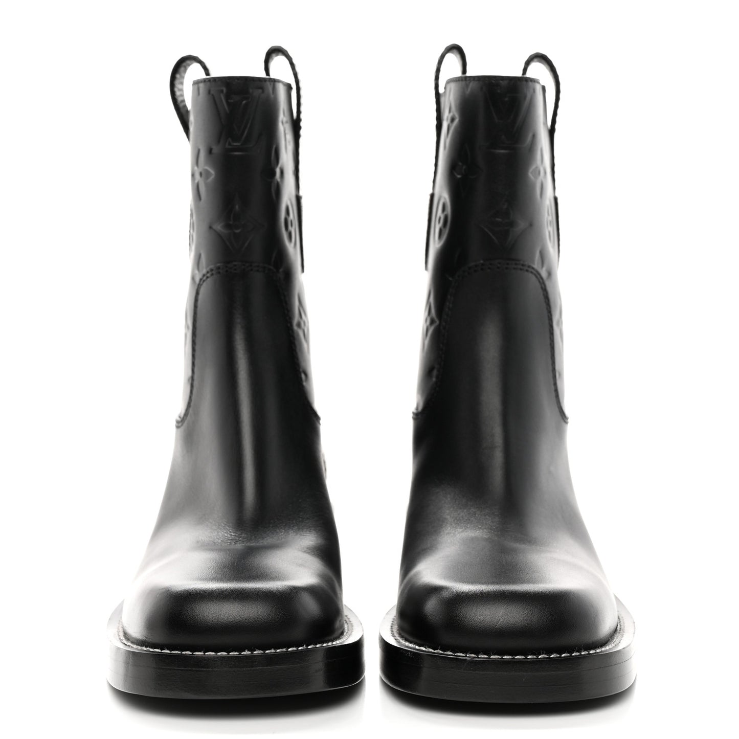 Calfskin Monogram Downtown Ankle Boots 36 Black