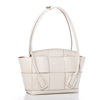 Bottega Veneta French Calfskin Maxi Intrecciato Small Arco Bianco 3 of 9