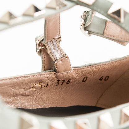 Valentino Garavani Nappa Rockstud Cage Ballerina Flats 40 Vert Fonce 8 of 8