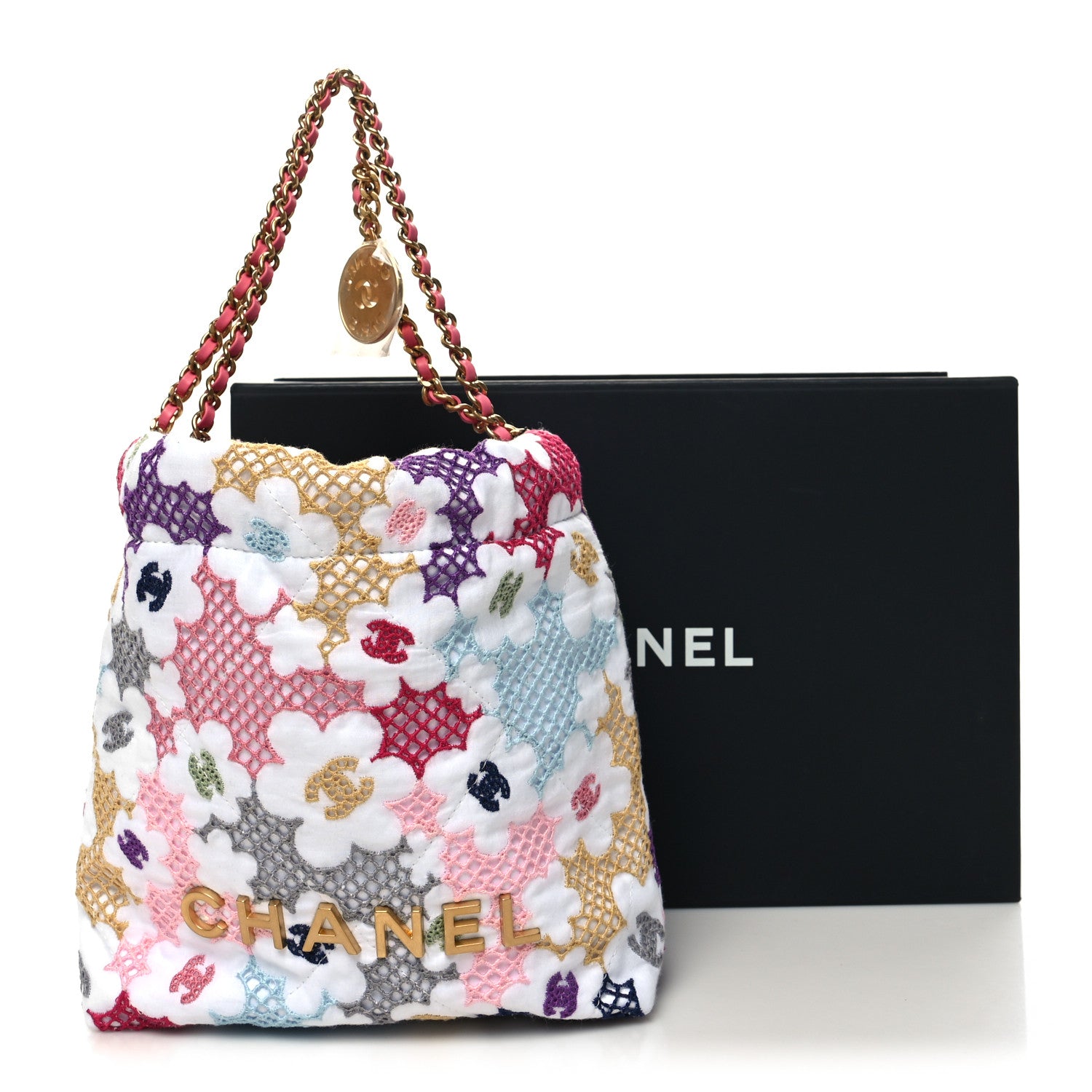 Chanel Lace Patchwork Mini Chanel 22 Multicolor 1404755 – FASHIONPHILE