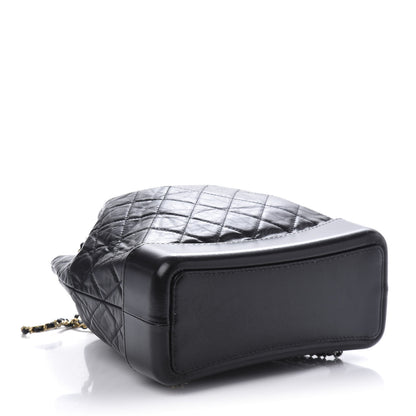 Chanel Aged Calfskin Quilted Gabrielle Backpack Black 3 of 9