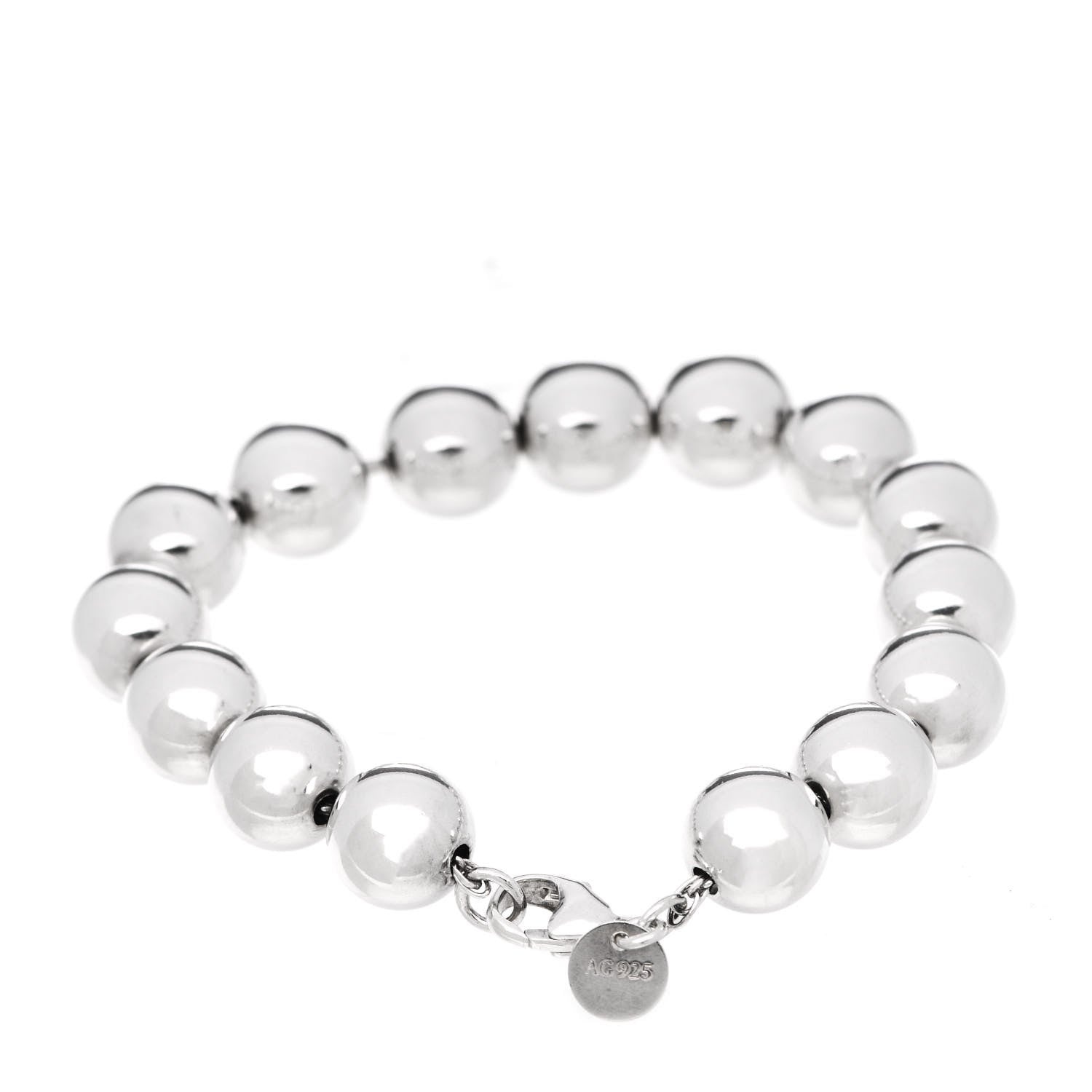 Tiffany Sterling Silver 10mm HardWear Ball Bracelet 3 of 5