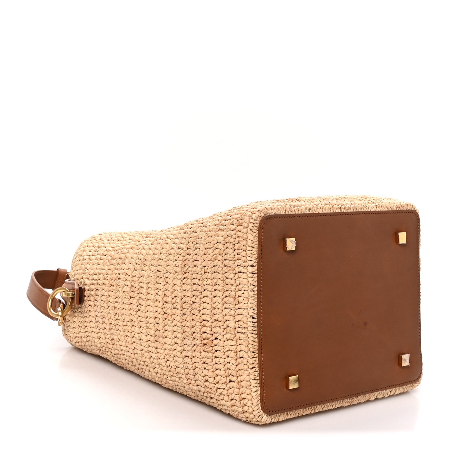 Raffia Vegetable Le 37 Bucket Bag Naturel Brick