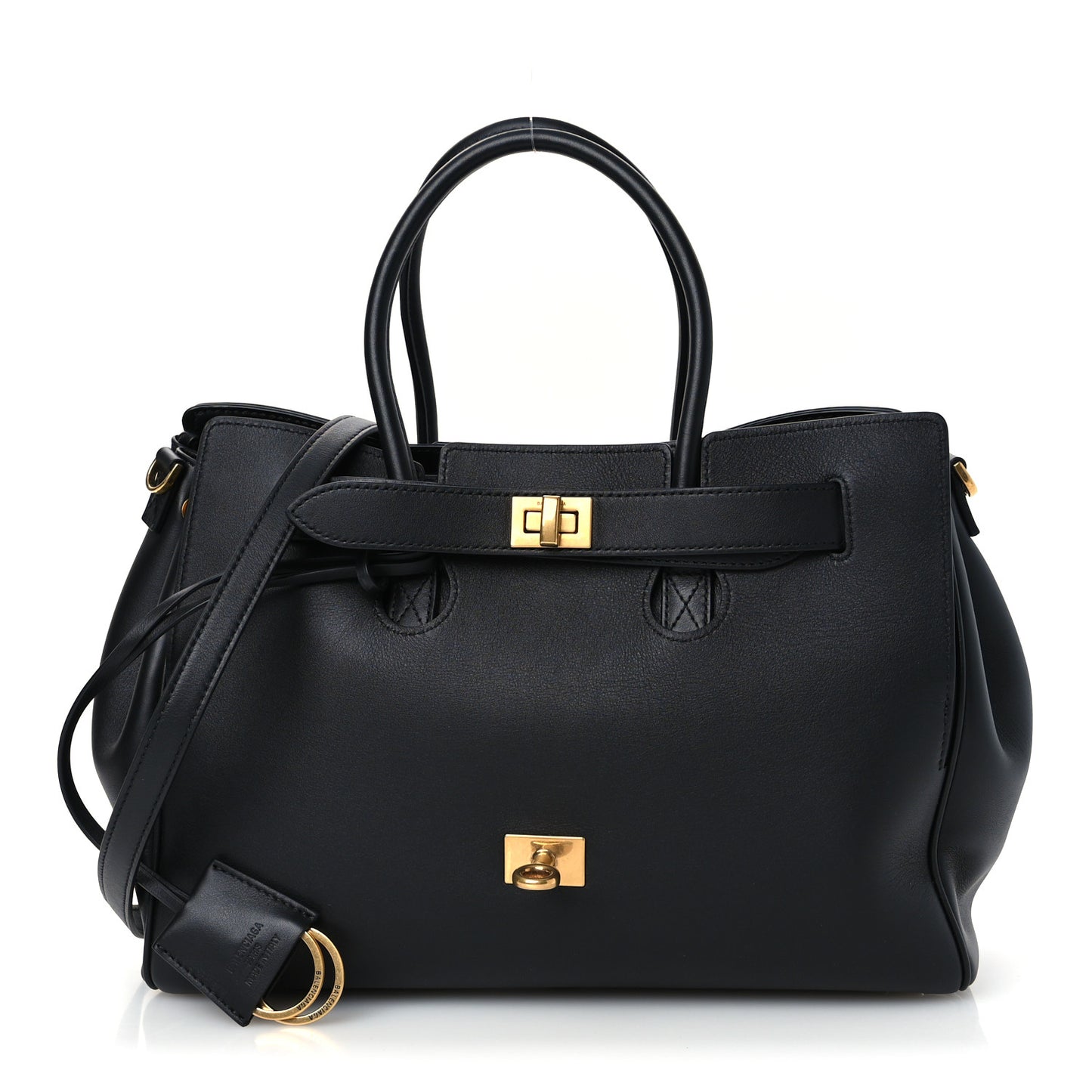 Smooth Calfskin Small Bel Air Carry All Bag Black