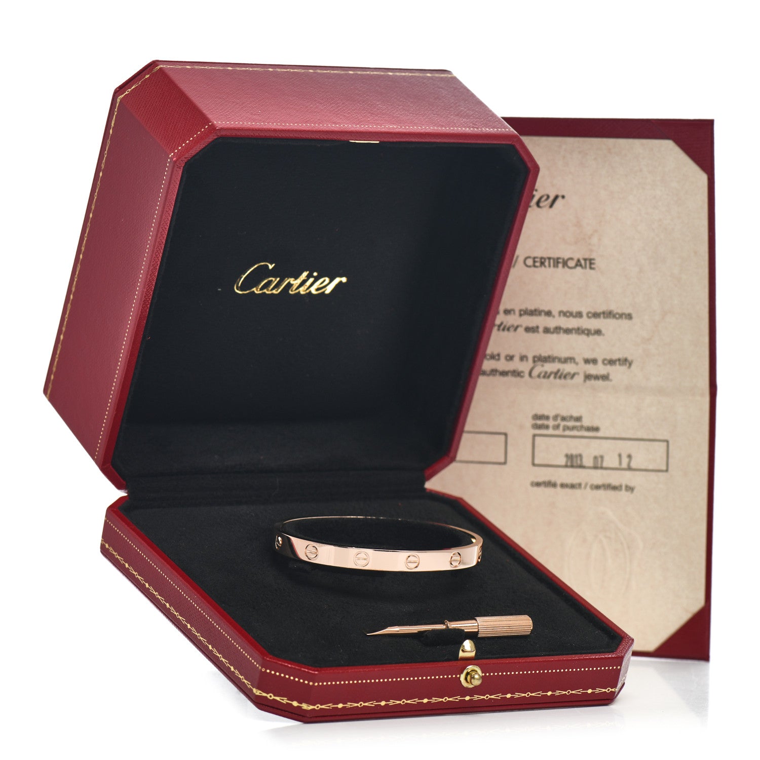 Cartier 18K Pink Gold LOVE Bracelet 17 5 of 5