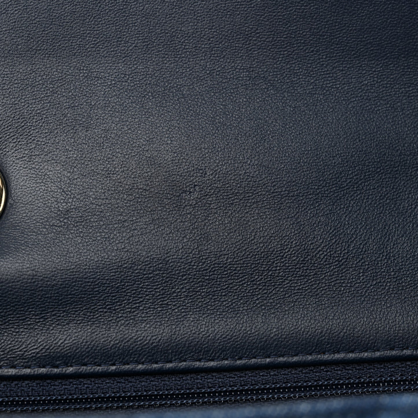 Printed Denim Quilted Mini Rectangular Flap Dark Blue
