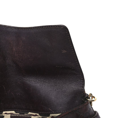 Gucci Guccissima Small Horsebit Chain Clutch Chocolate 10 of 14