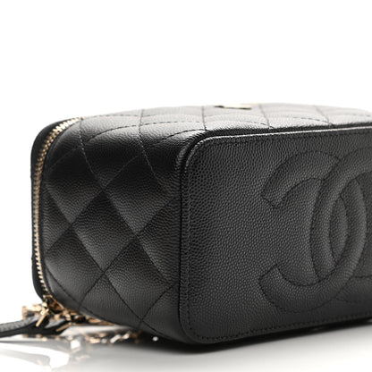 Chanel Caviar Quilted Small Vanity Case With Chain Black 16 of 21