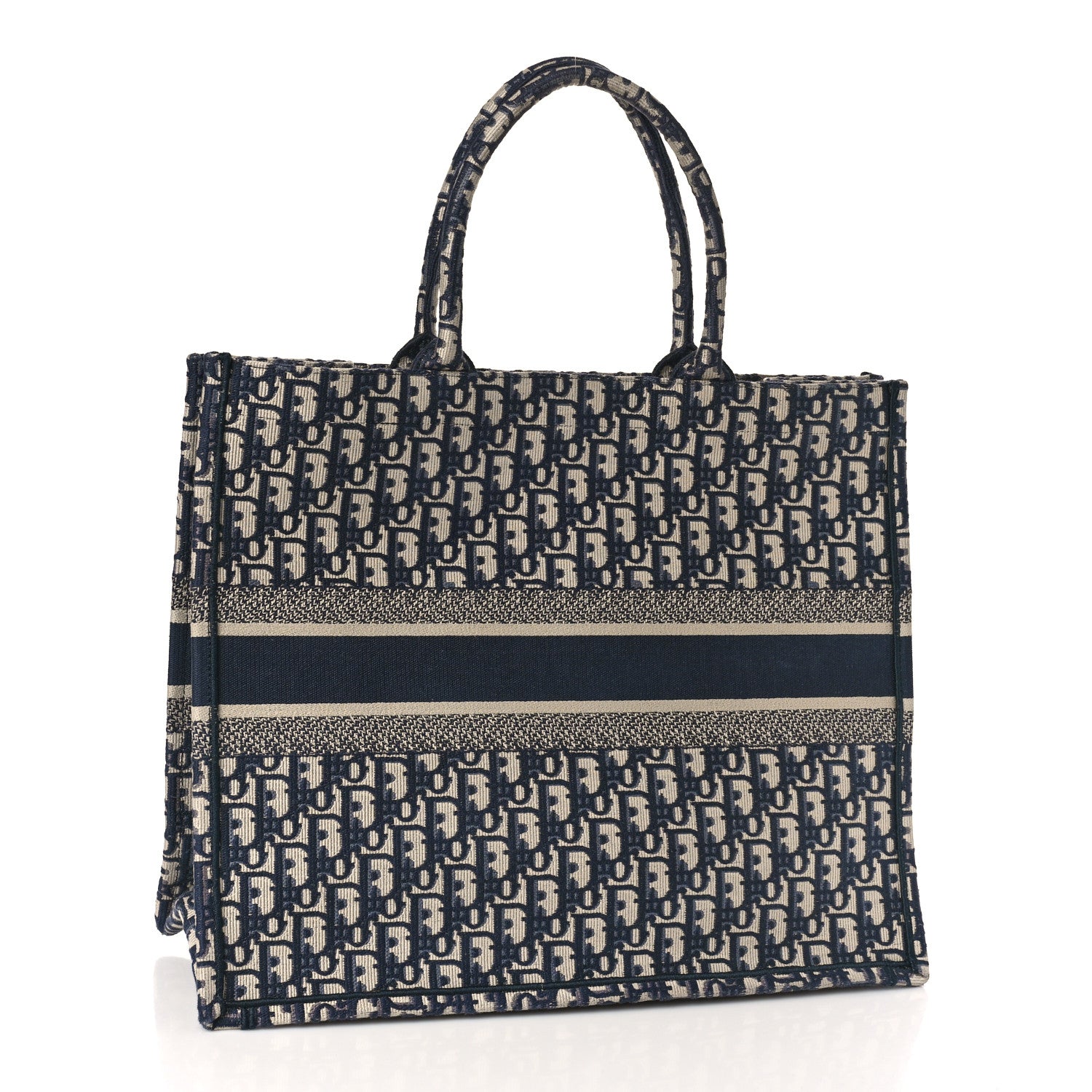 Christian Dior Oblique Large Book Tote Blue Multicolor 3 of 8