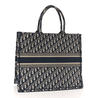 Christian Dior Oblique Large Book Tote Blue Multicolor 3 of 8