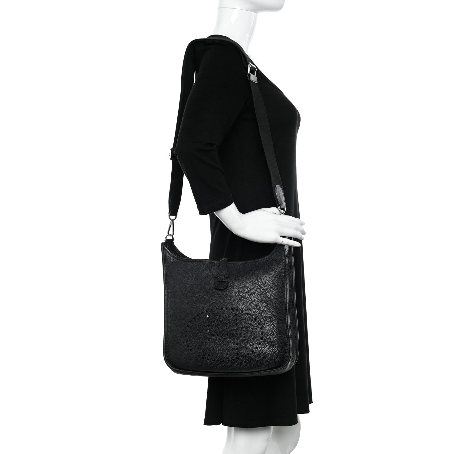 Hermes Taurillon Clemence Evelyne III PM Black 2 of 10