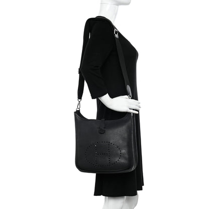 Hermes Taurillon Clemence Evelyne III PM Black 2 of 10
