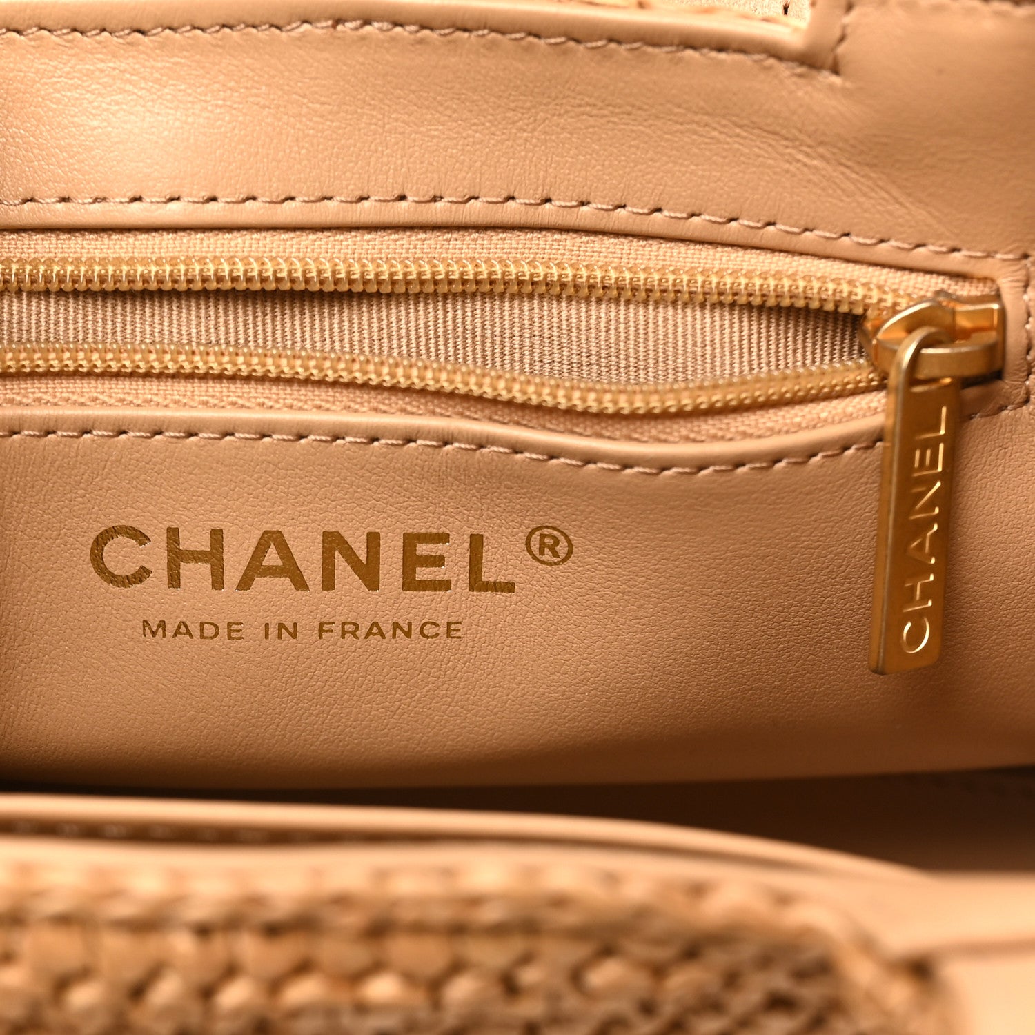 Chanel Braided Raffia Nano Kelly Flap Bag Dark Beige 6 of 11