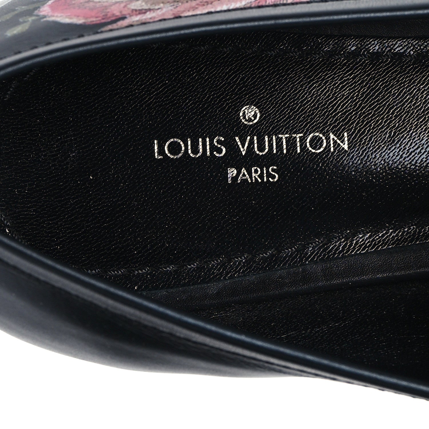 Louis Vuitton Calfskin Flowers Upper Case Flat Loafer 36 Black Multicolor 8 of 9