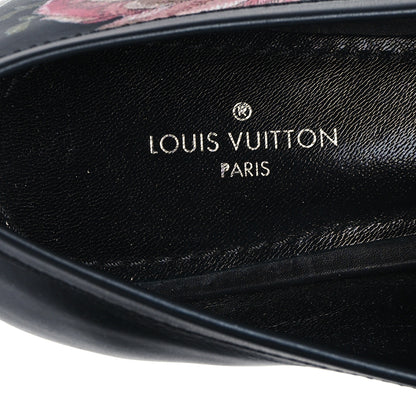 Louis Vuitton Calfskin Flowers Upper Case Flat Loafer 36 Black Multicolor 8 of 9
