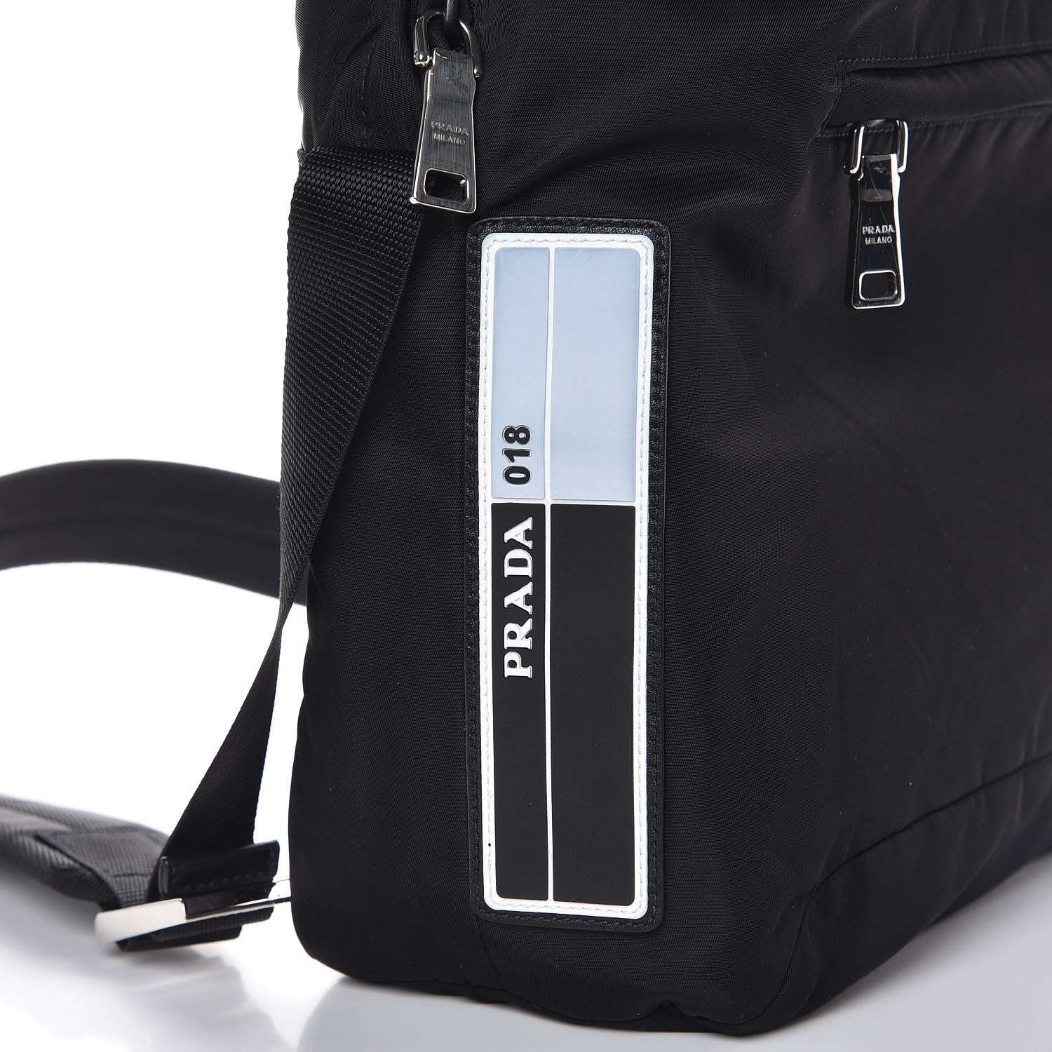 Prada Tessuto Nylon Crossbody Bag Black 8 of 8