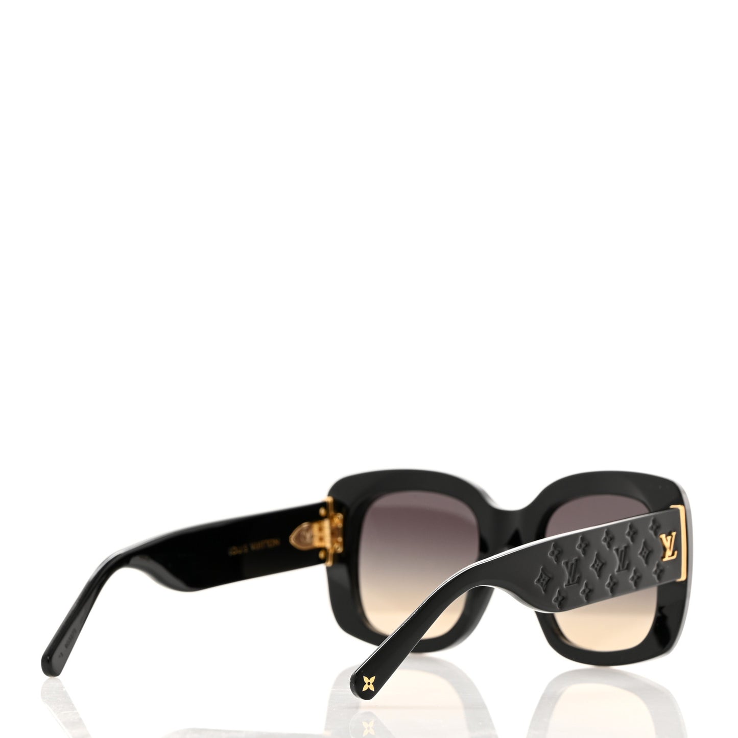 Acetate LV Empreinte Square Sunglasses Z1611W Black