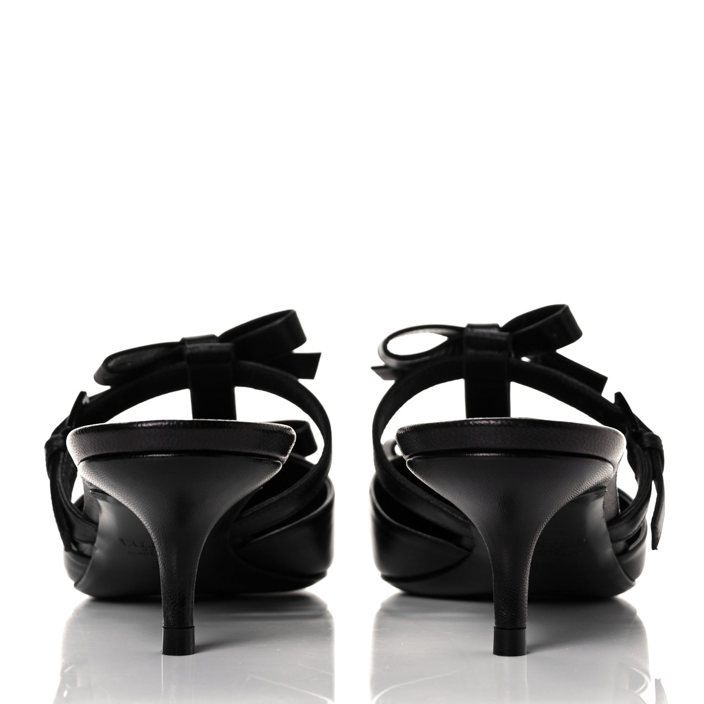 Nappa French Bow 45mm Mules 36 Black