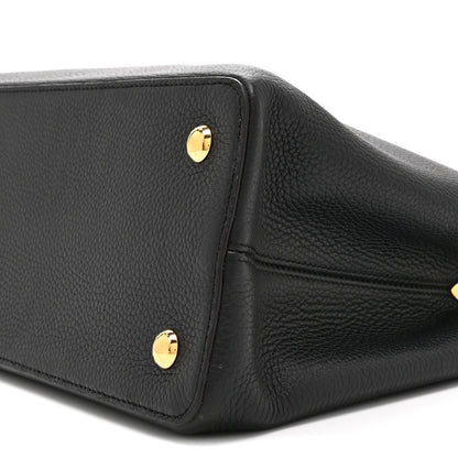 Louis Vuitton Taurillon Capucines MM Black Fuchsia 10 of 10