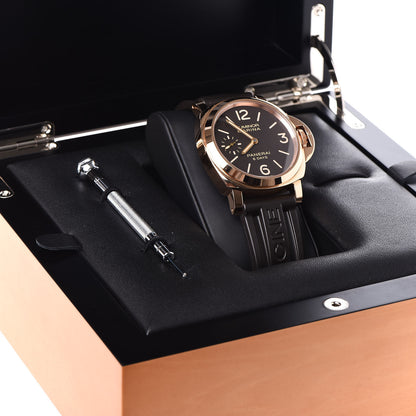 Panerai 18K Rose Gold Rubber 44mm Luminor Marina 8 Days ORO Rosso Manual Winding Watch Black PAM00511 7 of 8