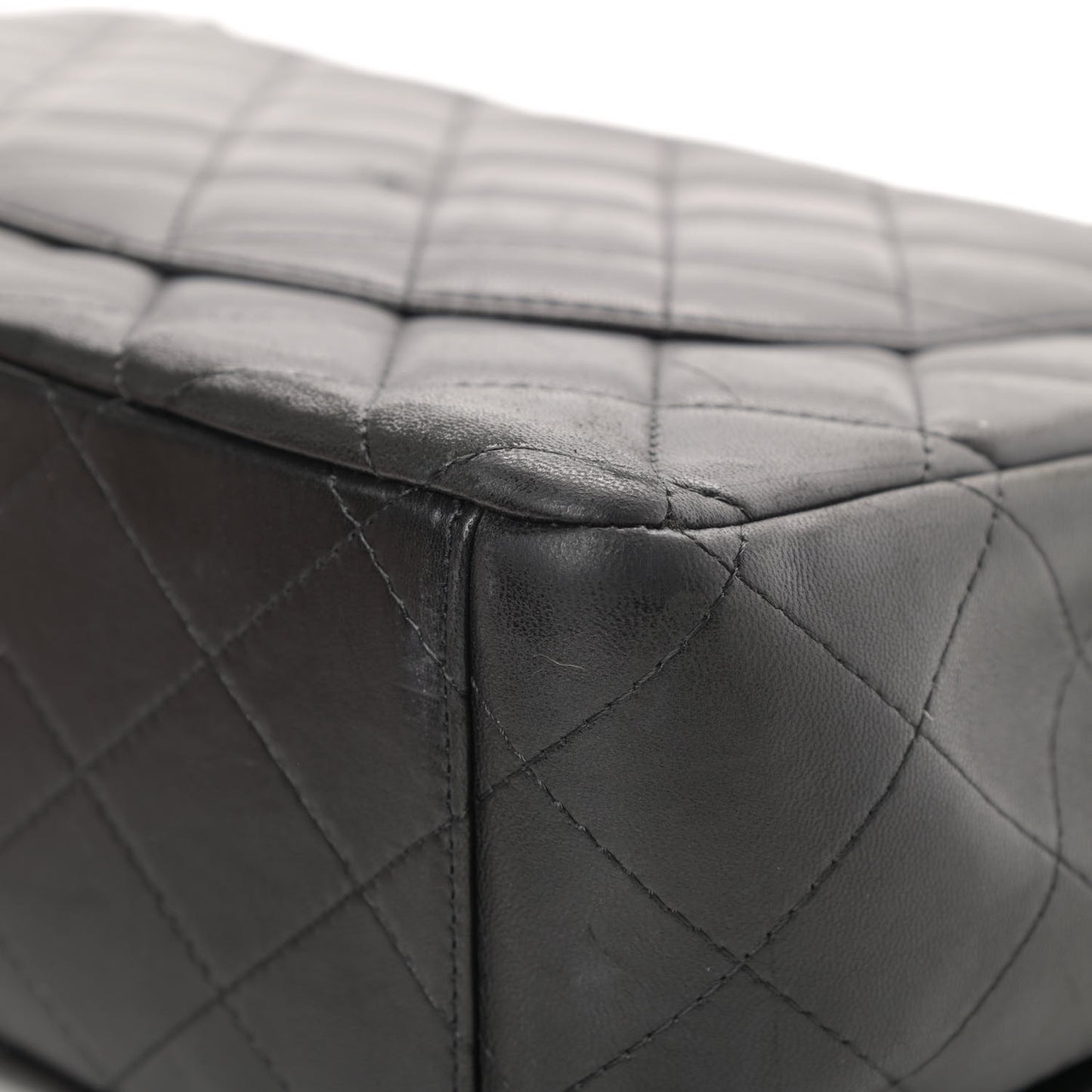 Lambskin Quilted Maxi Double Flap Black