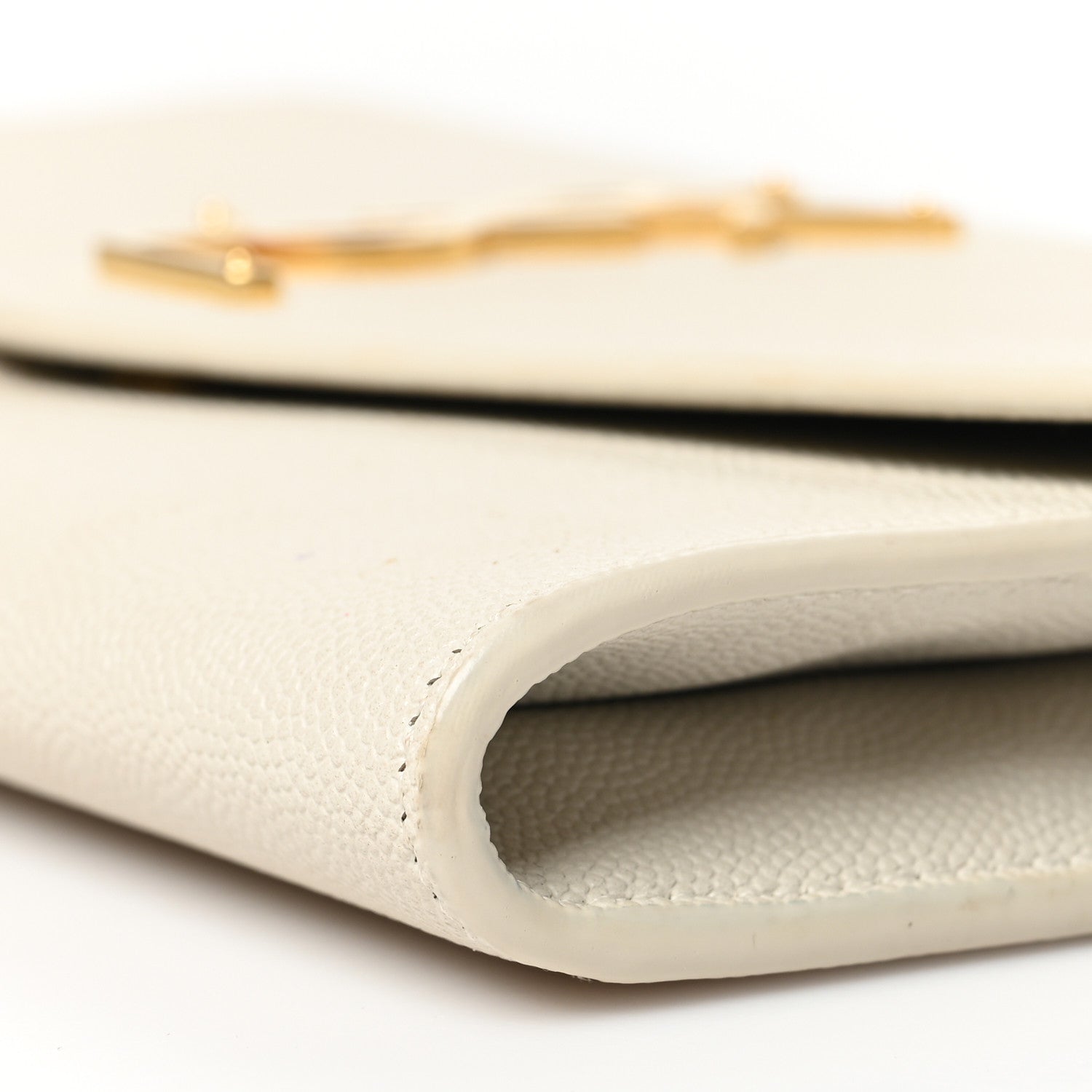 Saint Laurent Grain De Poudre Monogram Uptown Chain Wallet Crema Soft 11 of 14