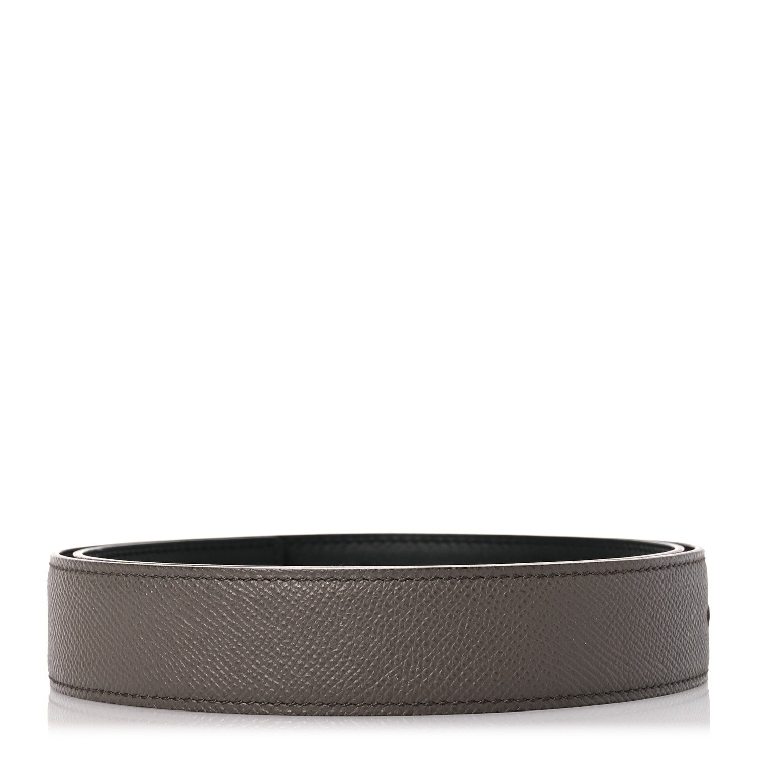 Hermes Swift Epsom 24mm Belt Strap 80 Black Etoupe 1 of 8