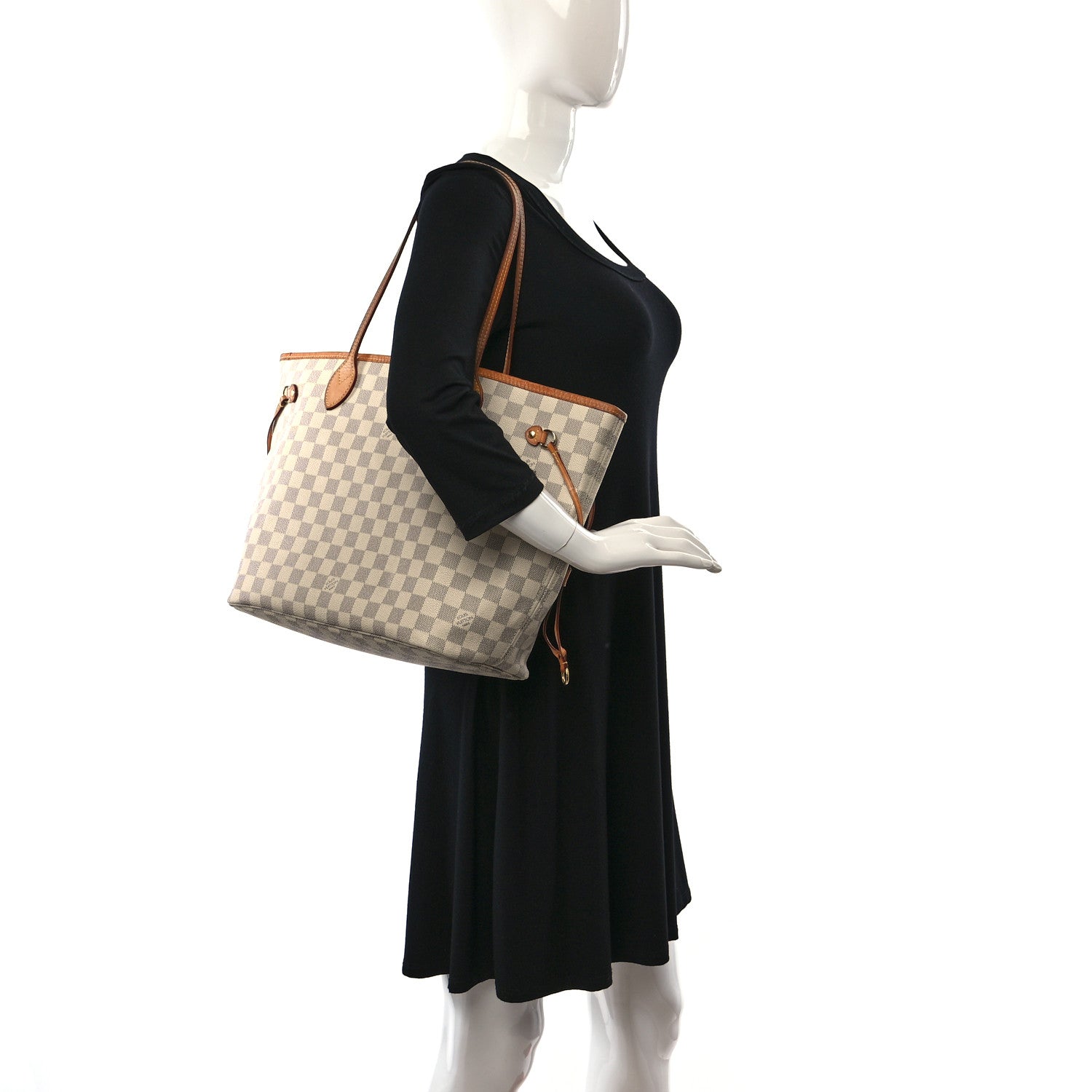 Louis Vuitton Damier Azur Neo Neverfull MM Rose Ballerine 2 of 11
