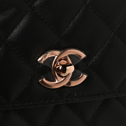 Chanel Lambskin Quilted Mini Trendy CC Chain Wallet Black 10 of 11
