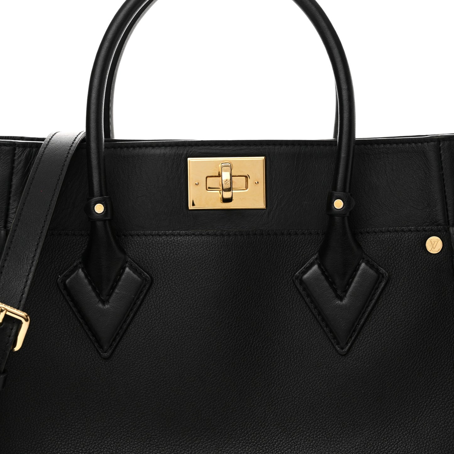 Calfskin Monogram Tufting On My Side Black