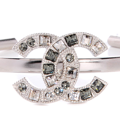 Chanel Baguette Crystal CC Bracelet Silver Grey 3 of 6