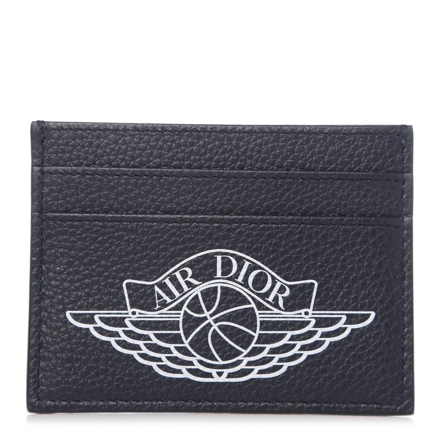 X AIR JORDAN Grained Calfskin Card Holder Bleu