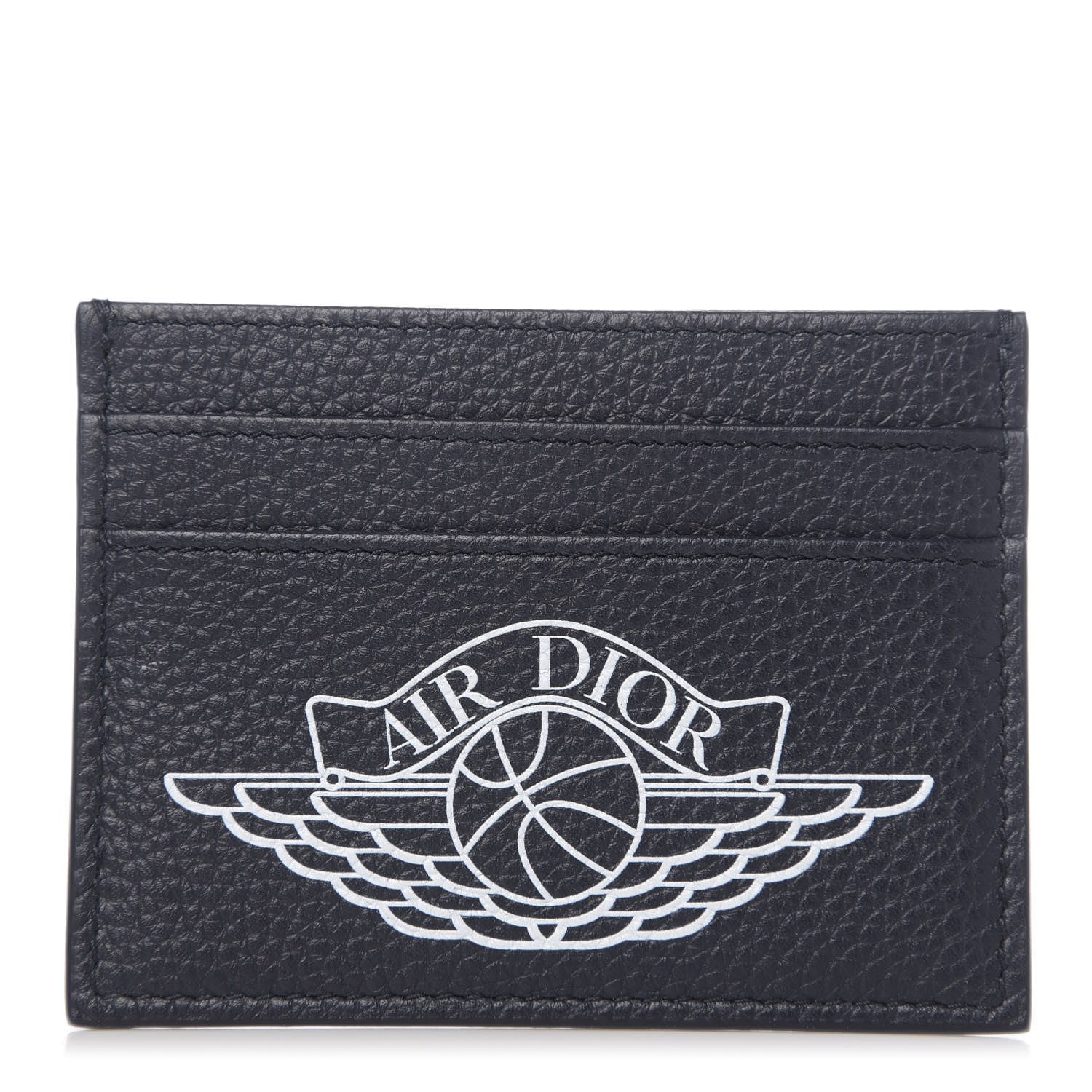 Christian Dior X AIR JORDAN Grained Calfskin Card Holder Bleu 1 of 6