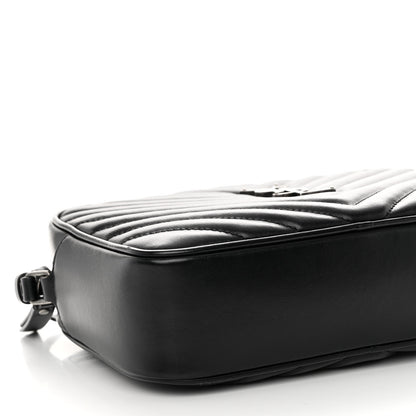 Saint Laurent Calfskin Matelasse Monogram Lou Camera Bag Black 8 of 9