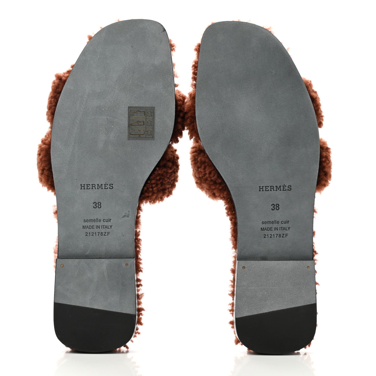 Woolskin Oran Sandals 38 Cognac
