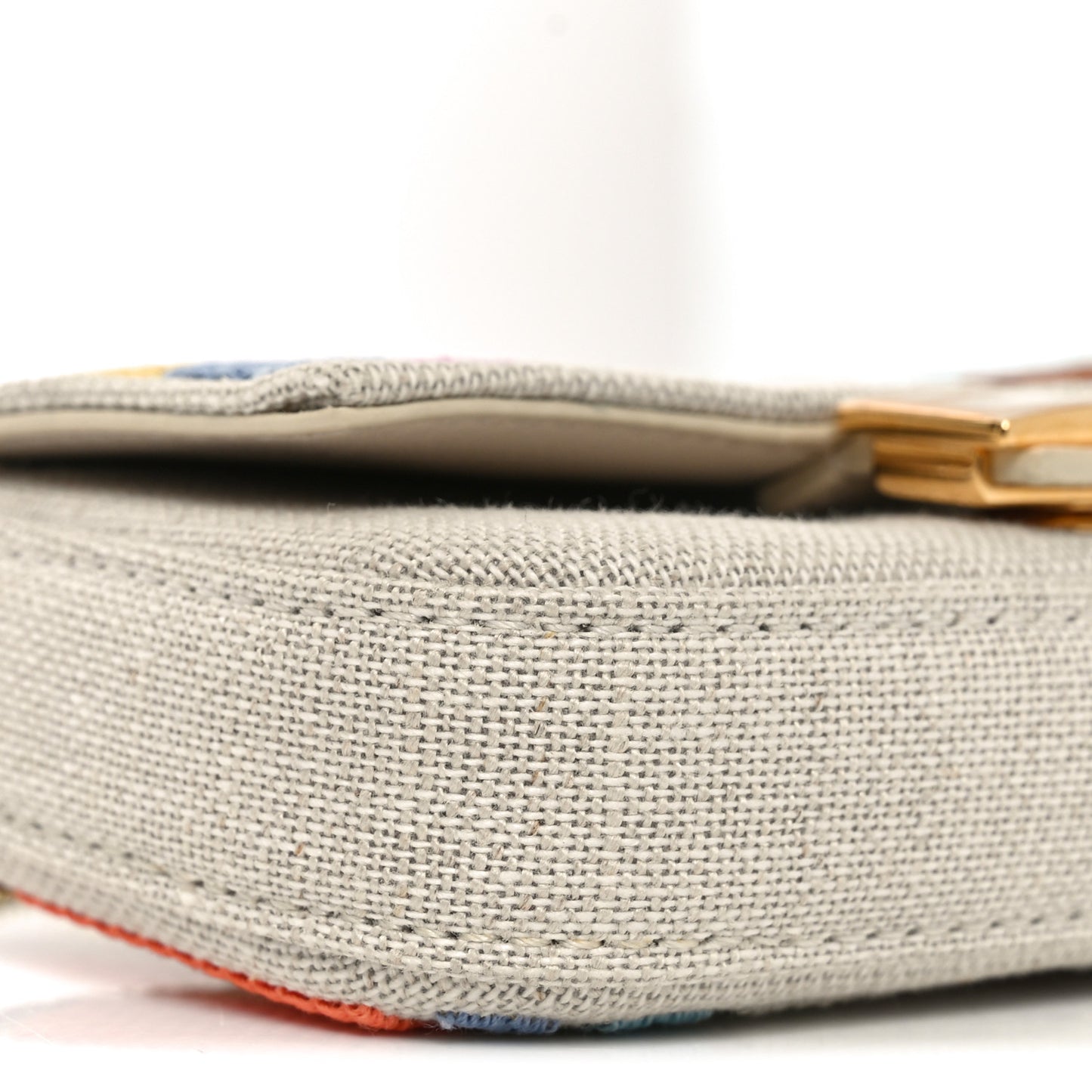 Kuban Canvas FF Embroidered Nano Baguette Charm Grezzo Multicolor