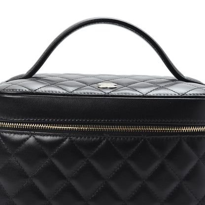 Chanel Lambskin Quilted Large Vanity Pouch Black 9 of 10