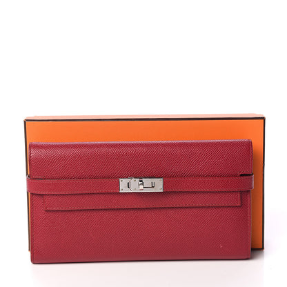 Hermes Epsom Kelly Longue Wallet Rubis 7 of 7