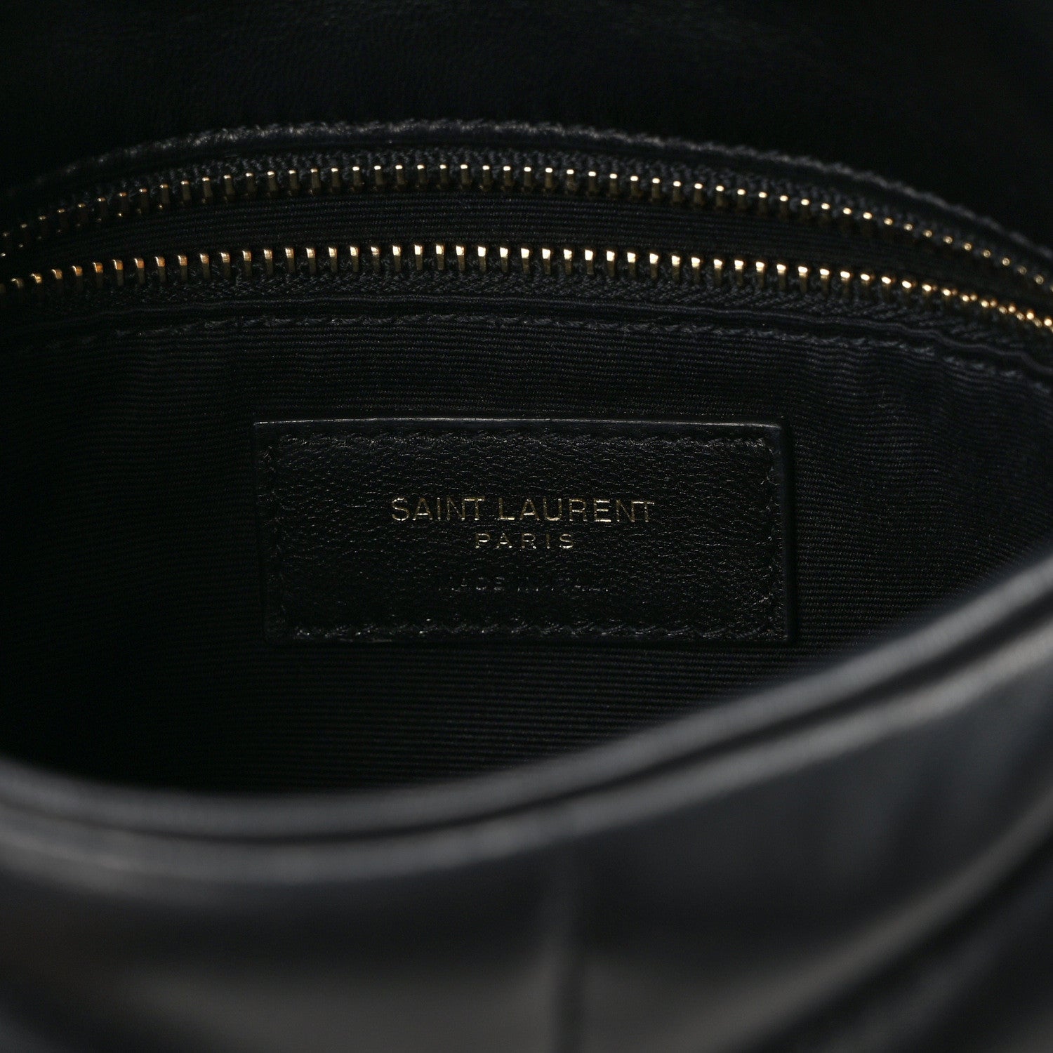 Saint Laurent Lambskin Quilted Toy Loulou Puffer Monogram Chain Satchel Black 6 of 12